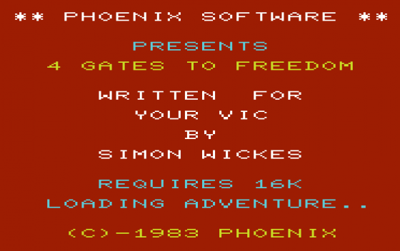 Four Gates To Freedom Screenshot 13 (Commodore Vic 20)