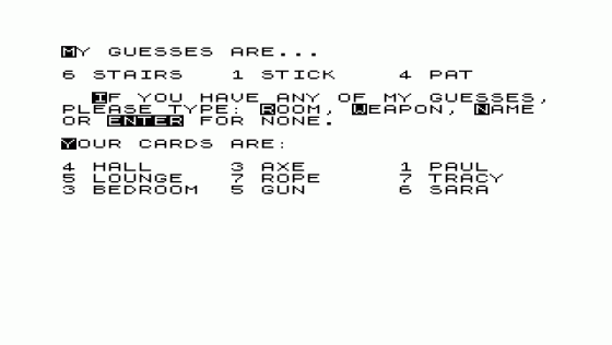 Oodunnit Screenshot 9 (Sinclair ZX81)