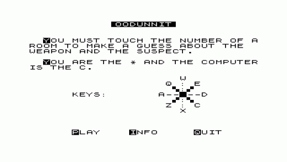 Oodunnit Screenshot 11 (Sinclair ZX81)