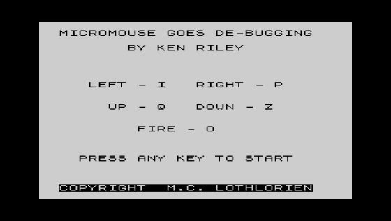 Micro Mouse Goes Debugging Screenshot 1 (Sinclair ZX81)