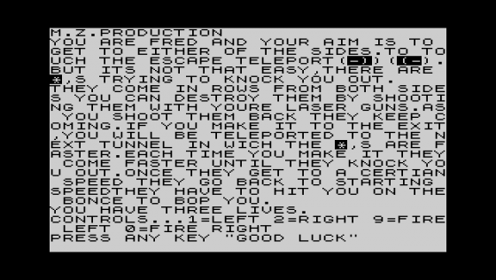 Fred Screenshot 1 (Sinclair ZX81)