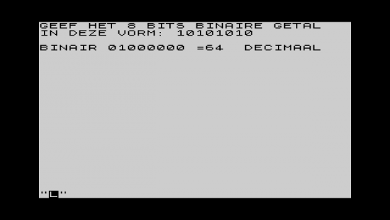 Binair Naar Decimaal Screenshot 1 (Sinclair ZX81)