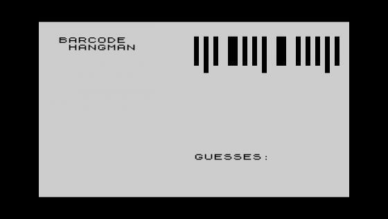 Barcode Hangman (ZX81 Version) Screenshot