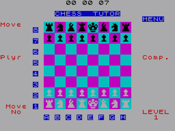 Chess Tutor Screenshot 1 (ZX Vega)