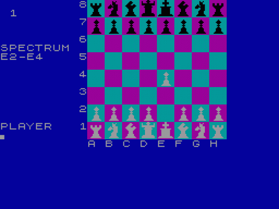 Spectrum Chess II Screenshot 1 (ZX Vega)
