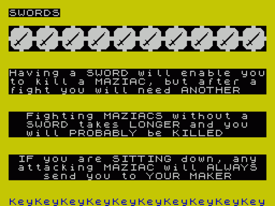 Maziacs Screenshot 7 (ZX Vega)