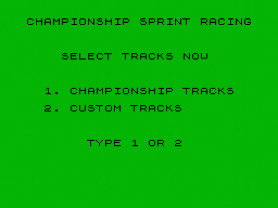 Championship Sprint Screenshot 11 (ZX Vega)