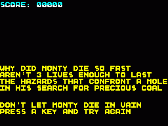 Wanted - Monty Mole Screenshot 5 (ZX Vega)