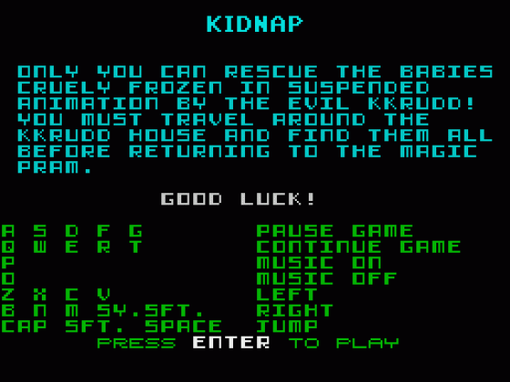 Kidnap Screenshot 5 (ZX Vega)