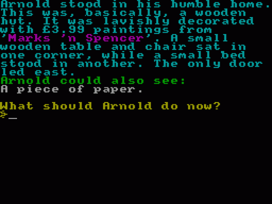 Arnold The Adventurer Screenshot 1 (ZX Vega)