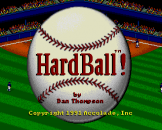 HardBall! Loading Screen For The Sega Genesis/Sega Mega Drive