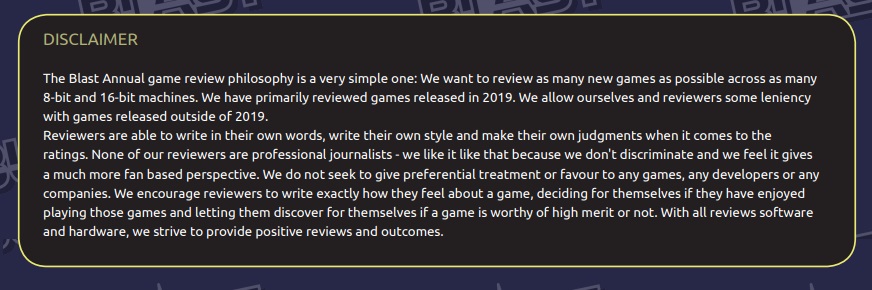 Blast Annual 2020 Review Disclaimer In Full