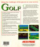 Microprose Golf Back Cover