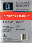 Crazy Climber Back Cover