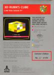 Rubik's Cube 3-D Back Cover