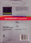 SwordQuest: EarthWorld Back Cover