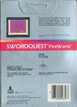 SwordQuest: FireWorld Back Cover