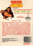 Donkey Kong Junior Back Cover