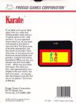 Karate Back Cover