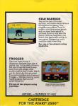 2 Pak Special: Star Warrior/Frogger Back Cover