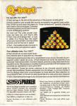 Q*bert Back Cover