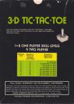 3-D Tic-Tac-Toe Back Cover