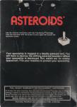 Asteroids Back Cover