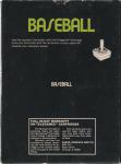 Baseball Back Cover