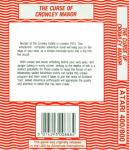 Other-Venture #2: The Curse of Crowley Manor Back Cover