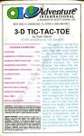 3-D Tic-Tac-Toe Back Cover