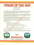 The Mask Of The Sun Back Cover