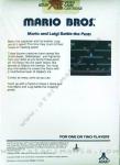 Mario Bros. Back Cover