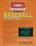 Computer Baseball Strategy Back Cover