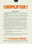 Choplifter! Back Cover