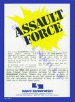 Assault Force 3-D Back Cover