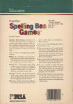 Spelling Bee Games Back Cover