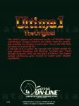 Ultima I Back Cover