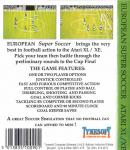 European Super Soccer Back Cover