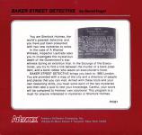 Baker Street Detective: Cases 1 & 2 Back Cover