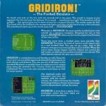 Gridiron! + NFL Datadisk Back Cover