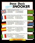 Steve Davis World Snooker Back Cover