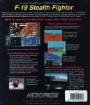 F-19 Stealth Fighter 1.02 Back Cover