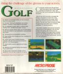 Microprose Golf Back Cover