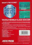 Microprose Soccer Back Cover