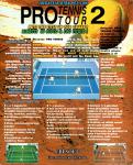 Pro Tennis Tour II Back Cover