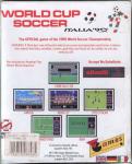 World Cup Soccer Italia '90 Back Cover