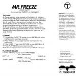 Mr. Freeze Back Cover