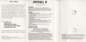 Pit Fall II Back Cover