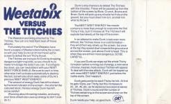 Weetabix Versus The Titchies Back Cover