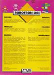 Robotron 2084 Back Cover